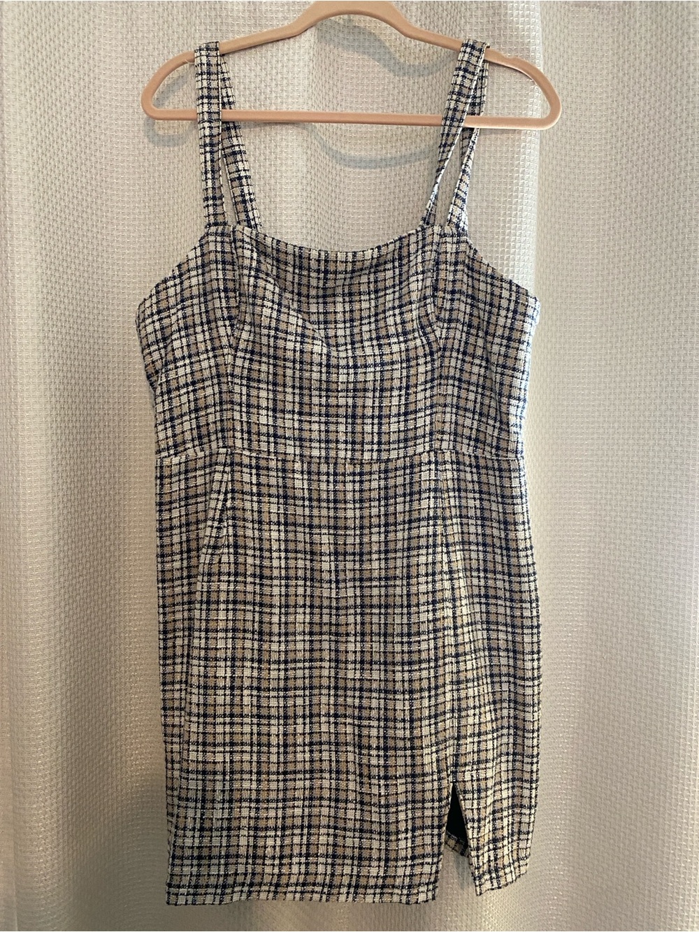 Abercrombie & Fitch Navy and White Plaid Sundress